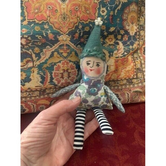 Little Handmade Springtime Witch Doll - Picture 2 of 4
